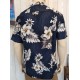 Hawaiian Shirt PACIFIC LEGEND Navy Monoii