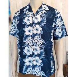 Chemise Hawaïenne TWO PALMS Pannel Navy