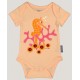 Baby bodysuit Rooster in Paste Seahorse Salmon