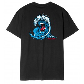 Santa Cruz Screaming Wave Black Tee Shirt