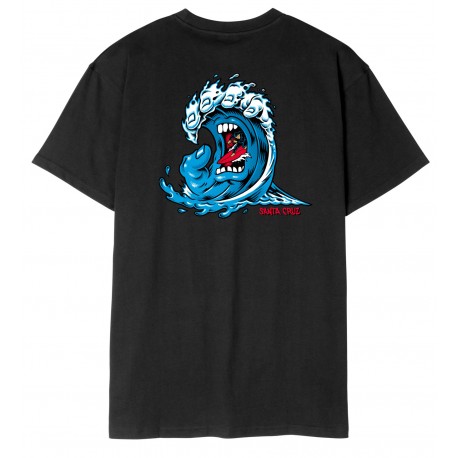 Santa Cruz Screaming Wave Black Tee Shirt