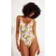 Maillot de Bain 1 Pièce Banana Moon Miller Tortuga Blanc