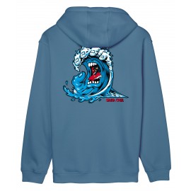 Santa Cruz Screaming Wave Hood Sweatshirt Dusty Blue