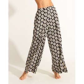 Pantalon Fluide BANANA MOON Stefa Sarong Noir