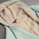 Women's Sherpa Lined Sweatshirt STERED Badge Ice Mint