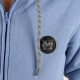 Sweat Doublé Sherpa Femme STERED Badge Bleu Denim