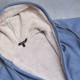 Women's Sherpa Lined Sweatshirt STERED Badge Denim Blue