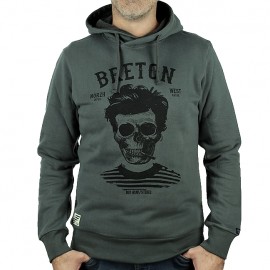 Men's Hooded Sweatshirt STERED Breton Bev Atav Khaki Urban Chic