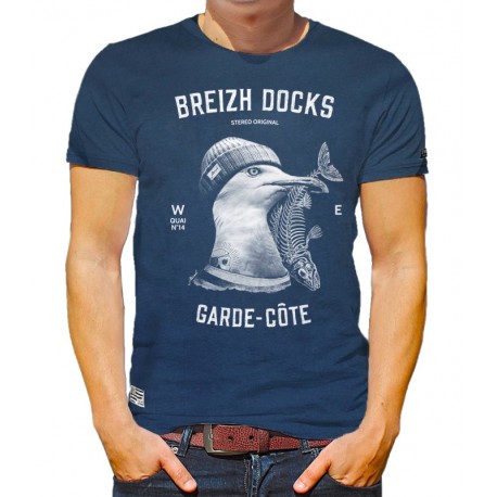 Tee Shirt Homme Stered Garde Côte Bleu Pivoine