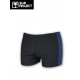 Maillot De Bain Boxer Homme SUN PROJECT Noir Bande Imprimé Bleu Nuit