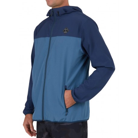 Salty Crew Men’s Windbreaker Jacket Stowaway Navy