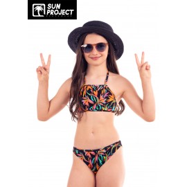 Children's 2 Piece Swimsuit SUN PROJECT Tropical Black