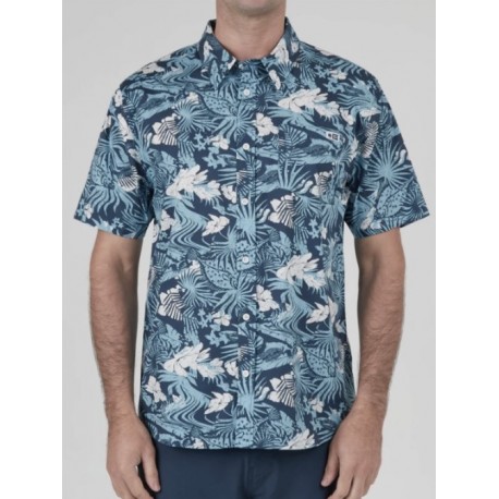 Men's Shirt SALTY CREW Halibut Hunter Woven Navy