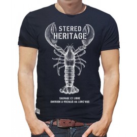 Stered Heritage Breton Men's T-Shirt Navy