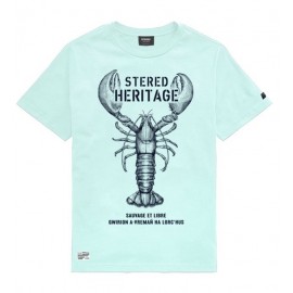 Tee Shirt Enfant Stered Heritage Breton Menthe Glacée