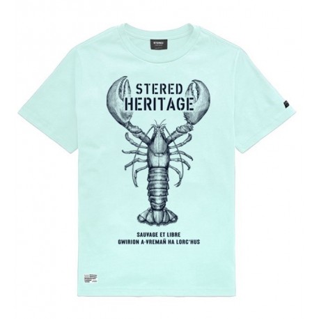 Stered Heritage Breton Children's T-Shirt Ice Mint