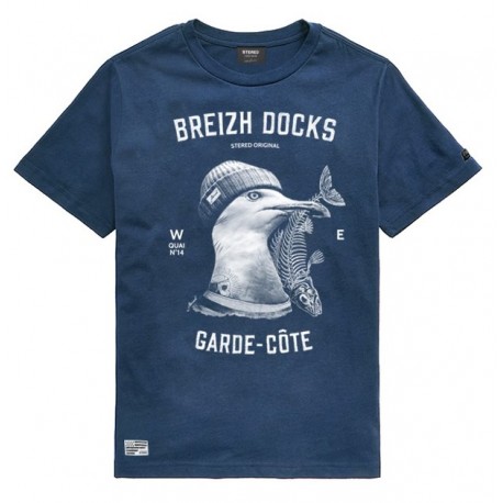 Tee Shirt Enfant Stered Garde Côte Bleu Pivoine
