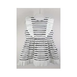 Baby Dress PAPYLOU CAEN White Striped