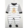 Pyjama Fin Bébé Papylou Pauillac Blanc Rayé Marine