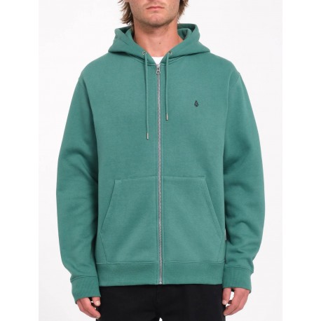 Volcom Single Stone Sea Green Zip Hoodie Breizh Rider
