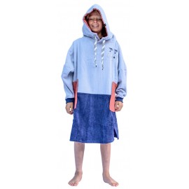 Poncho All-In Junior V Manches longues Skull Brown Waffle Navy