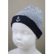 Baby Hat Papylou Houlgate White and Navy Reversible