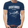 Tee Shirt Homme Stered Aventurier Pesk Bleu pivoine