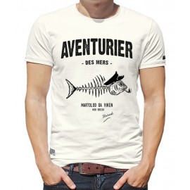 Tee Shirt Homme Stered Aventurier Pesk Ecru
