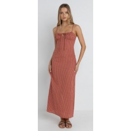 Robe RHYTHM Lola Check Gathered Maxi Dress