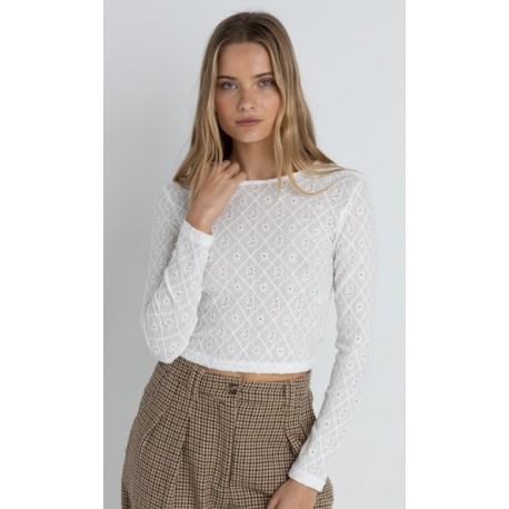 Haut Manches Longues RHYTHM Charm White