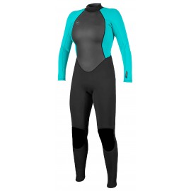 Combinaison O'Neill Femme Reactor 3/2mm Back Zip Black Aqua