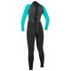 Combinaison O'Neill Femme Reactor 3/2mm Back Zip Black Aqua