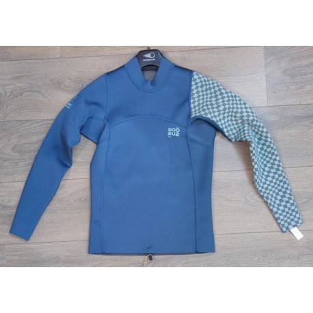 Top Neoprene Long Sleeve Men Sooruz Fighter Organic Oysterprene 1/1mm Blue