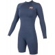 Women’s Sooruz Fly Long Sleeve Shorty Organic Oysterprene Back Zip 2/2mm Navy