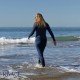 Veste Néoprène Femme Zippé Rivage 3mm Bleu à Pois