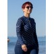Women’s Neoprene Jacket Zipped Rivage 3mm Blue Polka Dot