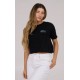Women's Crop Top SALTY CREW Brother Bruce Black T-Shirt