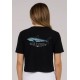 Women's Crop Top SALTY CREW Brother Bruce Black T-Shirt