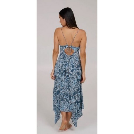 Robe Salty Crew Mainland Midi Dress Fin Blue