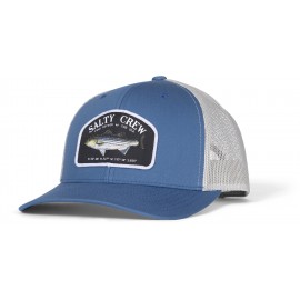 Salty Crew Striper Retro Trucker Cap Slate Silver