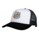 Santa Cruz Flaming Dice Dot Meshback White Grey Cap