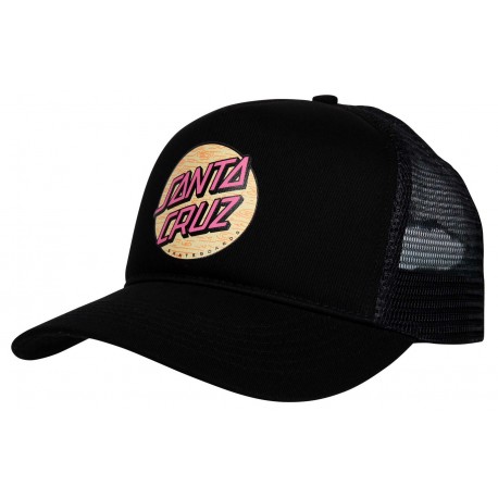 Santa Cruz Wagon Dot Meshback Black Cap
