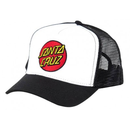 Casquette Santa Cruz Youth Classic Dot White Black