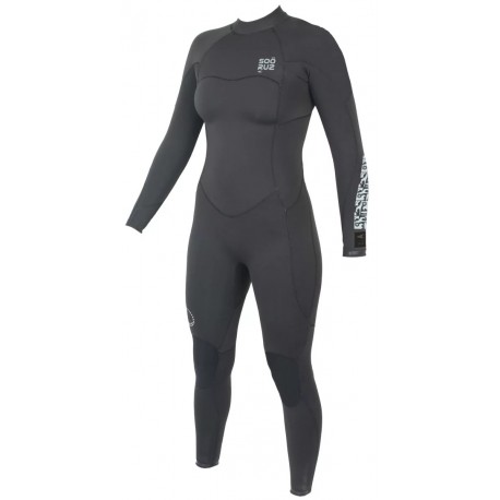 Sooruz Women's Divine Back Zip Organic Oysterprene Back Zip 4/3mm Black Wetsuit