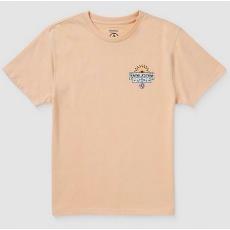 Junior VOLCOM Sure Thing Peach Tee Shirt