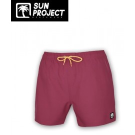 Boardshort Stretch Homme SUN PROJECT Uni Bordeaux