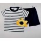Baby Set Papylou Chartran T-shirt and Shorts White and Navy