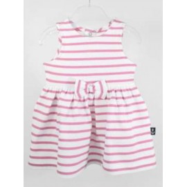 Robe Bébé Papylou Torreira Blanc Rayé Rose