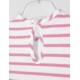 Baby Girl's Papylou Seagull T-Shirt in White and Pink