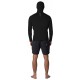 Vissla Warm Seas Eco Hooded Long sleeve Rash Guard Black